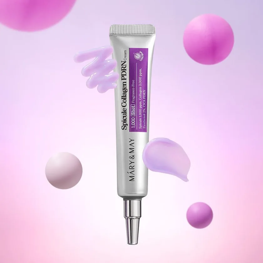 كريم الكولاجين الكوري بالإبر المجهرية وPDRN لشد وتجديد البشرة من ماري آند ماي (MARY & MAY Spicule Collagen PDRN Cream - 30ml)