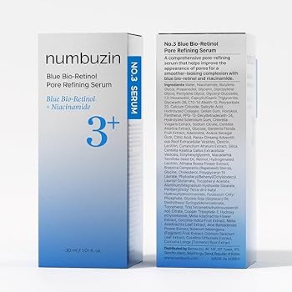 نمبوزين سيروم بلو بيو ريتينول لتقليل المسام وتحسين مرونة البشرة - 30 ملي| numbuzin blue bio retinol pore serum 30ml