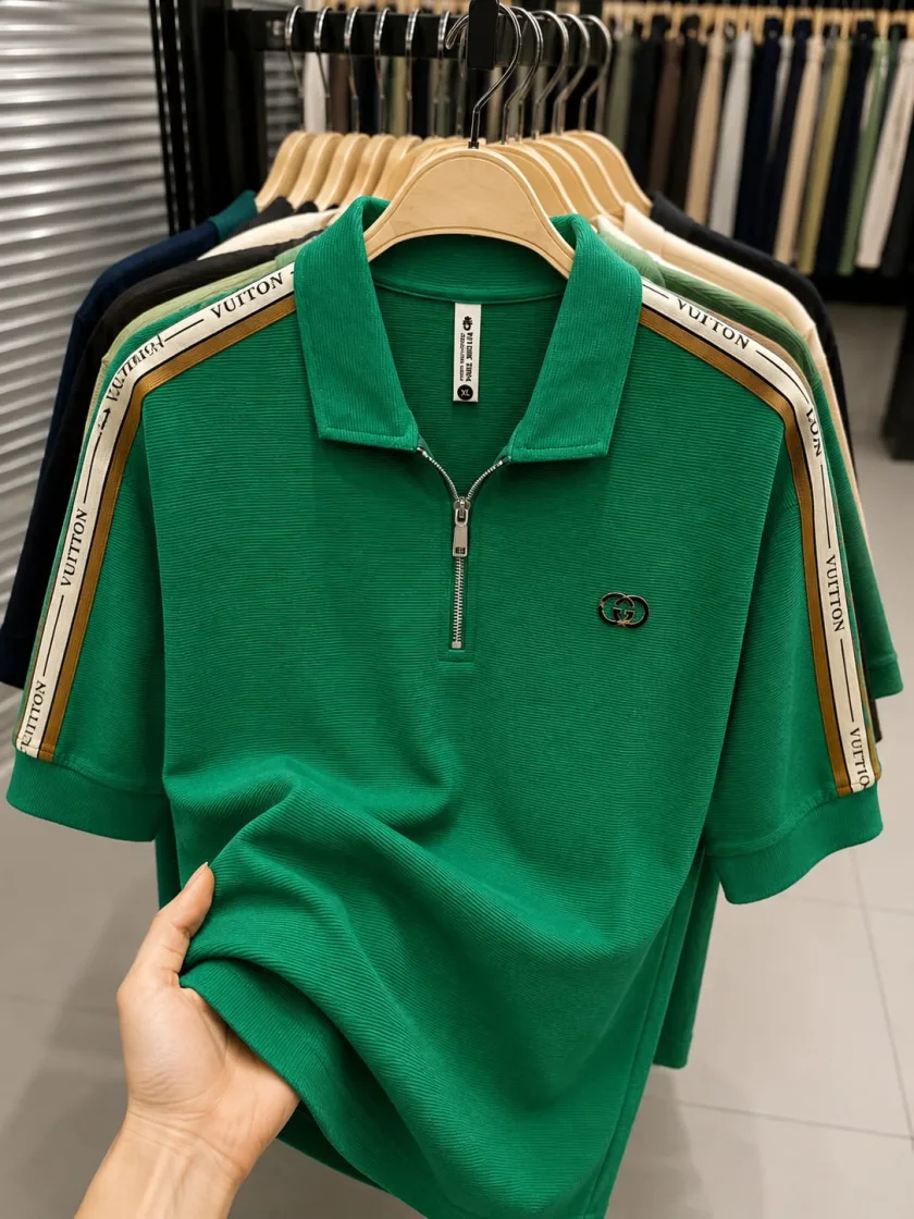 تيشيرت بولو نص سوستة 👕✨