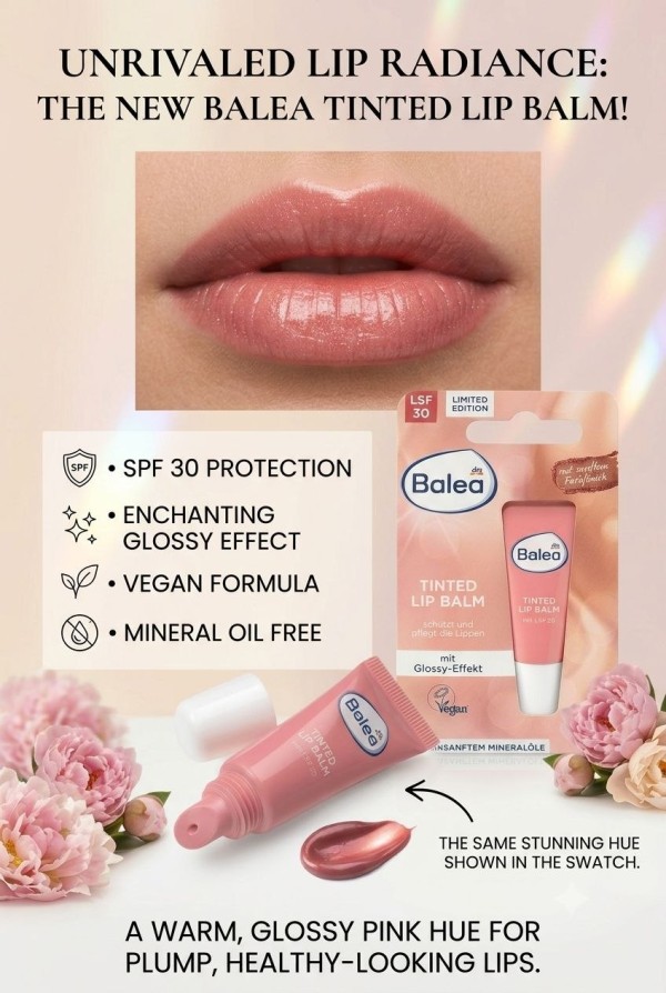 بلسم ومُرطب الشفاه بحماية SPF 30 من باليا - إصدار محدود | Balea Tinted Lip Balm LSF 30