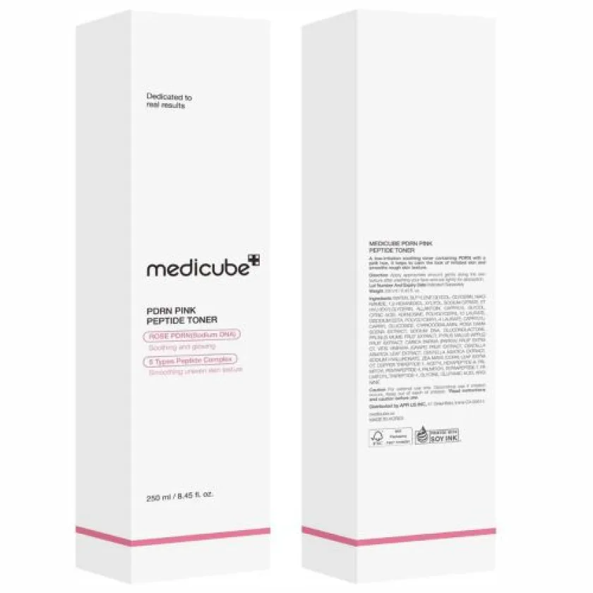 ميديكيوب بينك تونر مهدئ لبشره 250ملي| medicube pdrn pink cica soothing toner 250ml
