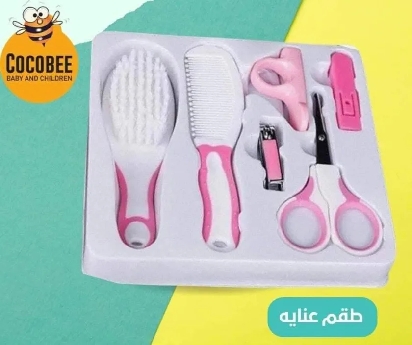 طقم العناية والنظافة الشخصية المستورد المتكامل للأطفال 6 قطع  - Baby Grooming Essential Care Set