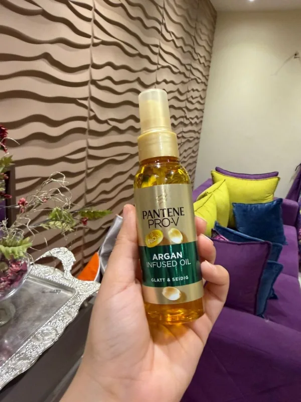 زيت وسيروم بانتين برو-في بالأرجان  لترطيب الشعر الجاف - Pantene Argan Infused Oil