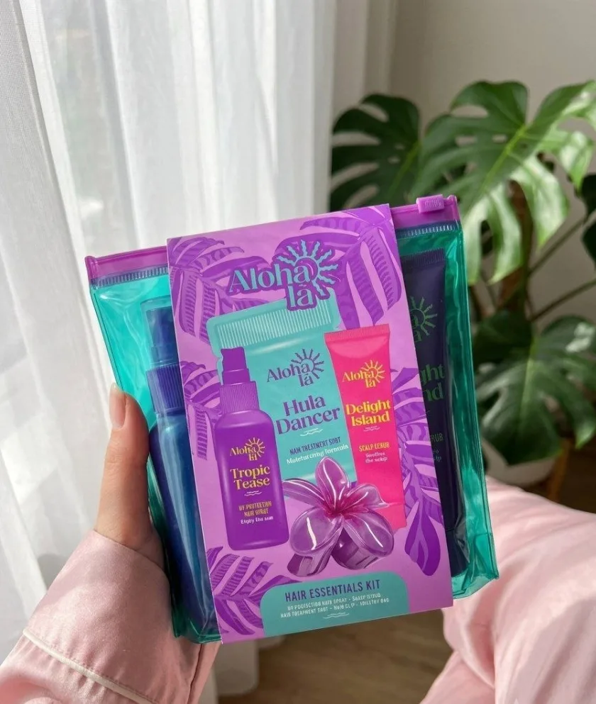 مجموعة ألوها للعناية بالشعر للمصيف والسباحة  - Aloha Hair Essentials Kit