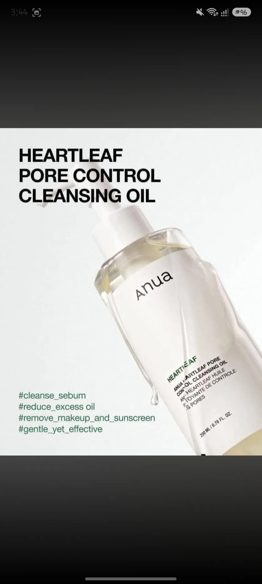 Anua Heartleaf Pore Control Cleansing Oil