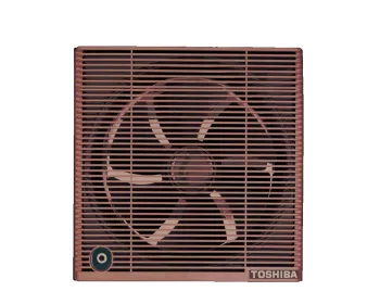 شفاط حمام توشيبا مقاس 25 سم × 25 سم لون بنى أو أوف وايت مزود بشبكة للحماية والخصوصية VRH25S1