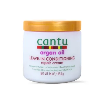 كانتو ليف ان كريم لحماية الشعر من التلف بزيت الأرجان 453 جرام  | Cantu Argan Oil Leave In Conditioning Repair Cream - 453 G