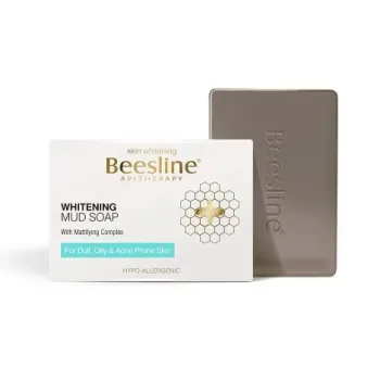 بيزلين صابون مزيل للمعان البشرة بالصلصال |  Beesline Whitening Mud Soap