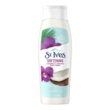 سانت ايفز غسول جسم منعم بجوز الهند والأوركيد 400 مل  - St. Ives Soft And silky Coconut And Orchid Body Wash - 400 ml