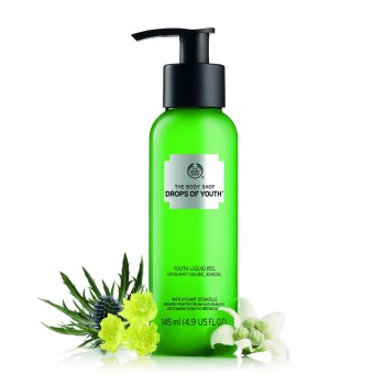 ذي بودي شوب مقشر خفيف للبشره من مجموعه قطرات الشباب 145مللي  |   The Body Shop Masks, 145 ml - Drops Of Youth Liquid Peel Off Mask