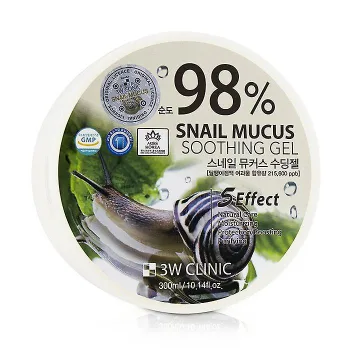 3دبليو كلينك جل الحلزون موكوس جل مسكن بـ98% | 3w Clinic 98% Snail Mucus Soothing Gel - 300ml/10.14oz