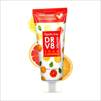 فارم ستاي غسول بالفيتامينات 100ملل  |  Farm Stay Dr-V8 Vitamin Cleansing Foam - 100 ml