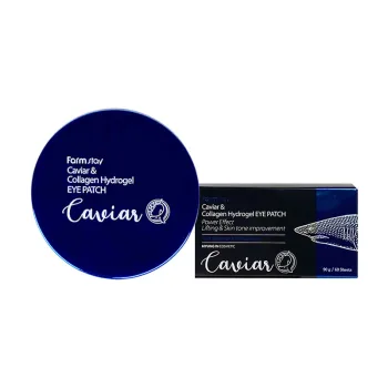 فارم ستاي لاصقة عين الكافيار والكولاجين هيدروجيل (60 قطعة) 90 جم  |  Farm Stay Caviar & Collagen Hydrogel Eye Patch - 90g (60pcs)