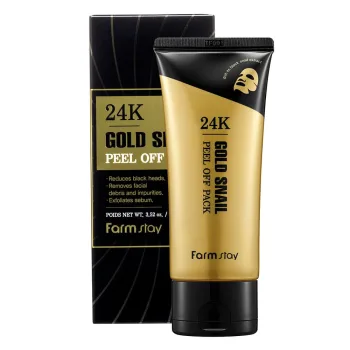 فارم ستاي  مقشر  للوجه بالحلزون الذهبي عيار 24  100جم  |  Farmstay 24K Gold Snail Peel Off Pack 100g