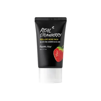 فارم ستاي عبوة تقشير الأنف بالفراولة  60 جم  |  Farm stay Real Strawberry Peel-Off Nose Pack-60g