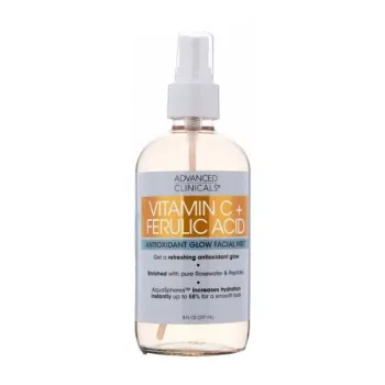 ادفانسد كلينيكال مست مرطب ومغذي للبشرة بخلاصة فيتامين سي  237 ملل  |   Advanced Clinicals Vitamin C + Ferulic Acid Antioxidant Glow Face Mist 237 ml