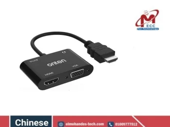 ONTEN OTN-5165HV HDMI to FHD HDMI + VGA with Audio Converter | Black
