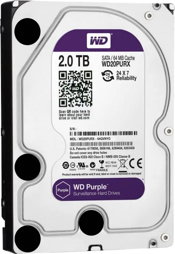 ويسترن ديجيتال قرص صلب 2 تيرابايت داخلي بي سي - WD20PURX