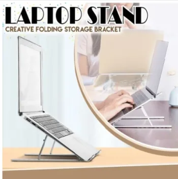 Laptop stand creative folding storage bracket (حامل لاب توب )