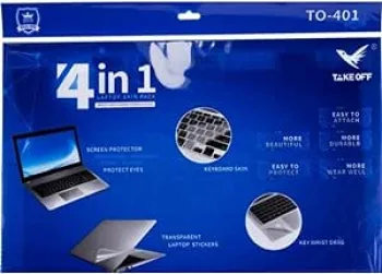مجموعة حماية لابتوب كومبو 4 في 1 غطاء شفاف
