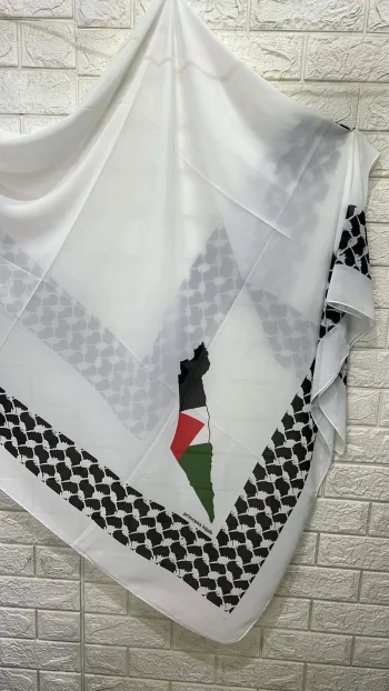 خمار التضامن مع فلسطين بلونين أبيض أو أسود