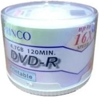 DVD-R 16X 4.7 جيجابايت من برينكو، 50 قرص