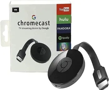 Google Chromecast For Running Wi-Fi And Receiving The Internet And Its Services – Black مشغل وسائط متعددة كروم كاست