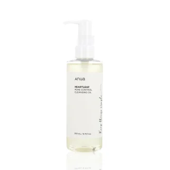انوا هارت غسول الهارت ليف الزيتي للتحكم في المسام ، 200مل | Anua Heartleaf Pore Control Cleansing Oil Korean Facial Cleanser  200ml