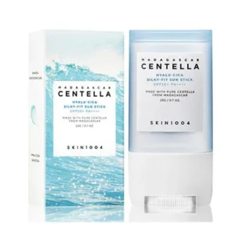 سكين 1004 صن بلوك مدغشقر سينتيلا هيالو-سيكا عصا الشمس الحريرية  20جرام |  Skin1004 Madagascar Centella Hyalu-Cica Silky-Fit Sun Stick, SPF 50+ Pa+,20 g