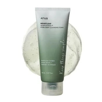 انوا رغوة تنظيف عميق للمسام كيرسيتينول هارت ليف من ، 150 مل  | Anua Heartleaf Quercetinol Pore Deep Cleansing Foam, Facial Cleanser, for Double Cleansing
