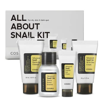 كوزركس مجموعة الحلزون للعناية الكاملة بالبشرة 4 قطع | COSRX All About Snail Kit 4 Step