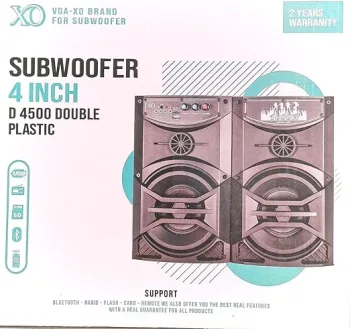 UB WOOFER يعمل بالريموت 4 بوصة قطعتين بلاستيك XO D 4500