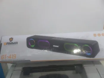 Portable Chargable Bluetooth Sound Bar Speaker RGB Heavy Bass Usb Sd Card Aux GT -419 Black RGB GAMING