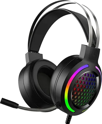 Forev Wired Gaming Headphone, Wired, 3.5 Plug+ USB, Black