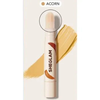 شيجلام كونسيلر بيلد براش بفرشاة لتغطية كاملة لاخفاء عيوب البشرة - أكورن  |  Sheglam full coverage build brush concealer - ACORN
