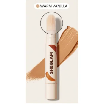 شيجلام كونسيلر بيلد براش بفرشاة لتغطية كاملة لاخفاء عيوب البشرة - وورم فانيلا |  Sheglam full coverage build brush concealer - Warm Vanilla