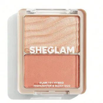 شيجلام جلام 101 هايلايتر وأحمر خدود ثنائي درجة ست. تروبيز  |   SHEGLAM Glam 101 Hybrid Highlighter & Blush Duo-St. Tropez