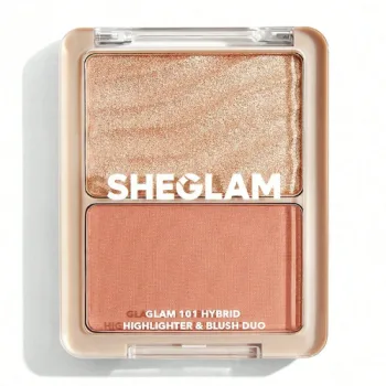 شيجلام جلام 101 هايلايتر وأحمر خدود ثنائي درجة سيفل |  SHEGLAM Glam 101 Hybrid Highlighter & Blush Duo-Seville