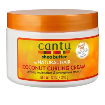 كانتو كريم لتجعيد الشعر بزبدة الشيا وجوز الهند - 340 جرام  |  Cantu Curling Cream With Shea Butter & Coconut cream - 340g