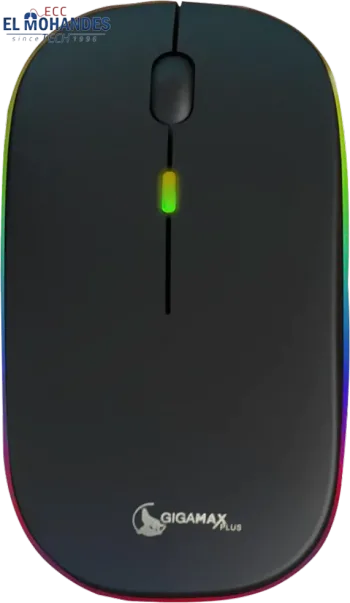 ماوس لاسلكي جيجا ماكس 2.4 جيجاهيرتز، أضواء RGB، أسود، GM-10