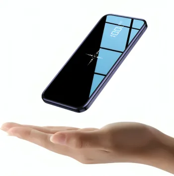 Qi Wireless Charger LED Display Power Banks 10000 mAh For Samsung Mirror Screen Powerbank External Battery Wireless Power Bank