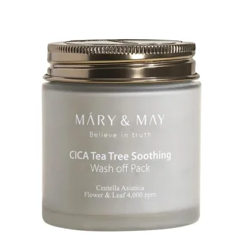 ماري آند ماي سيكا تي تري سوثينغ واش أوف باك 125جرام | Mary & May CICA Teatree Soothing Wash Off Pack 125gm