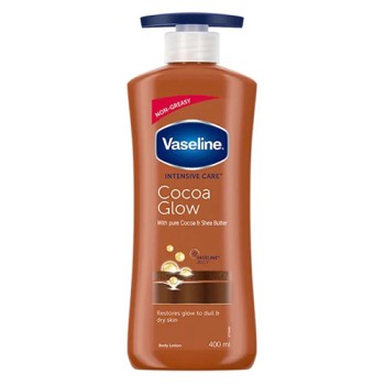 فازلين لوشن الجسم للعناية المركزة بالكاكاو النقي وزبدة الشيا 400ملل  |   Vaseline Intensive Care Cocoa Glow Body Lotion with Pure Cocoa and Shea Butter 400 ml