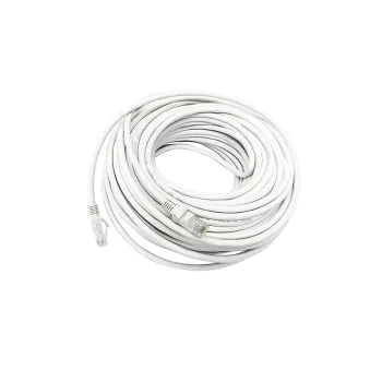 كابل شبكة 20 متر من CAT5e (لون ابيض)، (مودم، روتر)