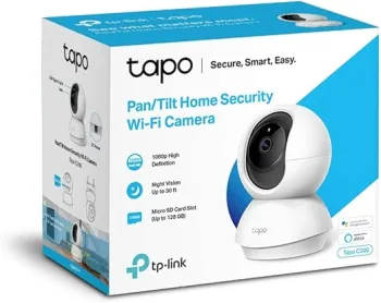 Tapo c200 360-degree smart wi-fi pan and tilt camera, 1080 p - white