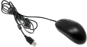 -Button Optical Scroll Wheel Black Mouse