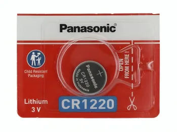 Panasonic CR1220 35mAh 3V Lithium (LiMnO2) Coin Cell Battery - 1 Piece Tear Strip, Sold Individually