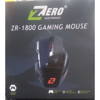 ZERO Zero Zr-1800 USB سلكي لاب توب وكمبيوتر شخصي للألعاب - أسود
