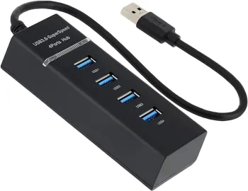 Generic 4-Port USB 3.0 Ultra-Slim Data Hub with 30cm Extended Cable for Desktops, Laptops, Tablets, Smartphones and other USB-enabled Devices