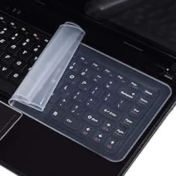 AE LTD Laptop Keyboard Cover, Clear Silicone Skin Protector, Fingerprint & Dust Resistant